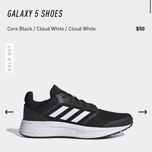 Gray Adidas Galaxy 5 Sneakers